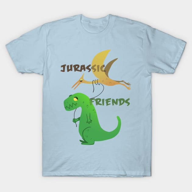 Jurassic Friends T-Shirt by Contenebratio